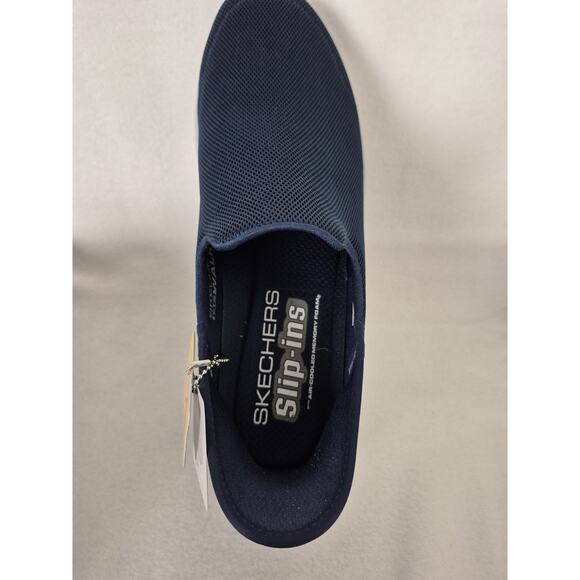Skechers Men's US 12 Wide Fit Go Walk Flex No Hands Navy Slip-in Sneakers - Picture 10 of 12